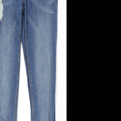 ASOS Womens Blue Cotton Skinny Jeans Size 26 in Regular Zip