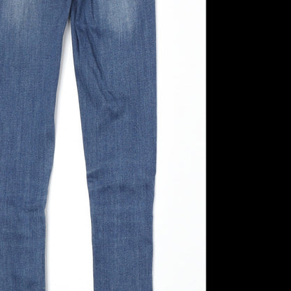 ASOS Womens Blue Cotton Skinny Jeans Size 26 in Regular Zip