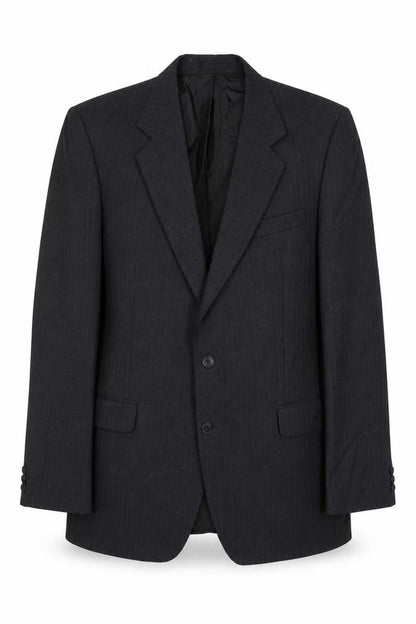 St Micahel Mens Grey Striped Wool Jacket Suit Jacket Size 42 Regular