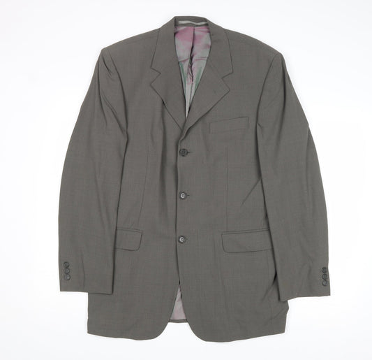 Mens UK Size 40 Karl Jackson Regular Grey Suit Jacket