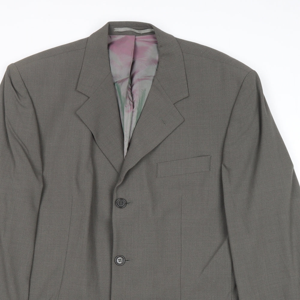 Mens UK Size 40 Karl Jackson Regular Grey Suit Jacket