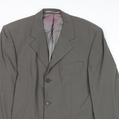 Mens UK Size 40 Karl Jackson Regular Grey Suit Jacket