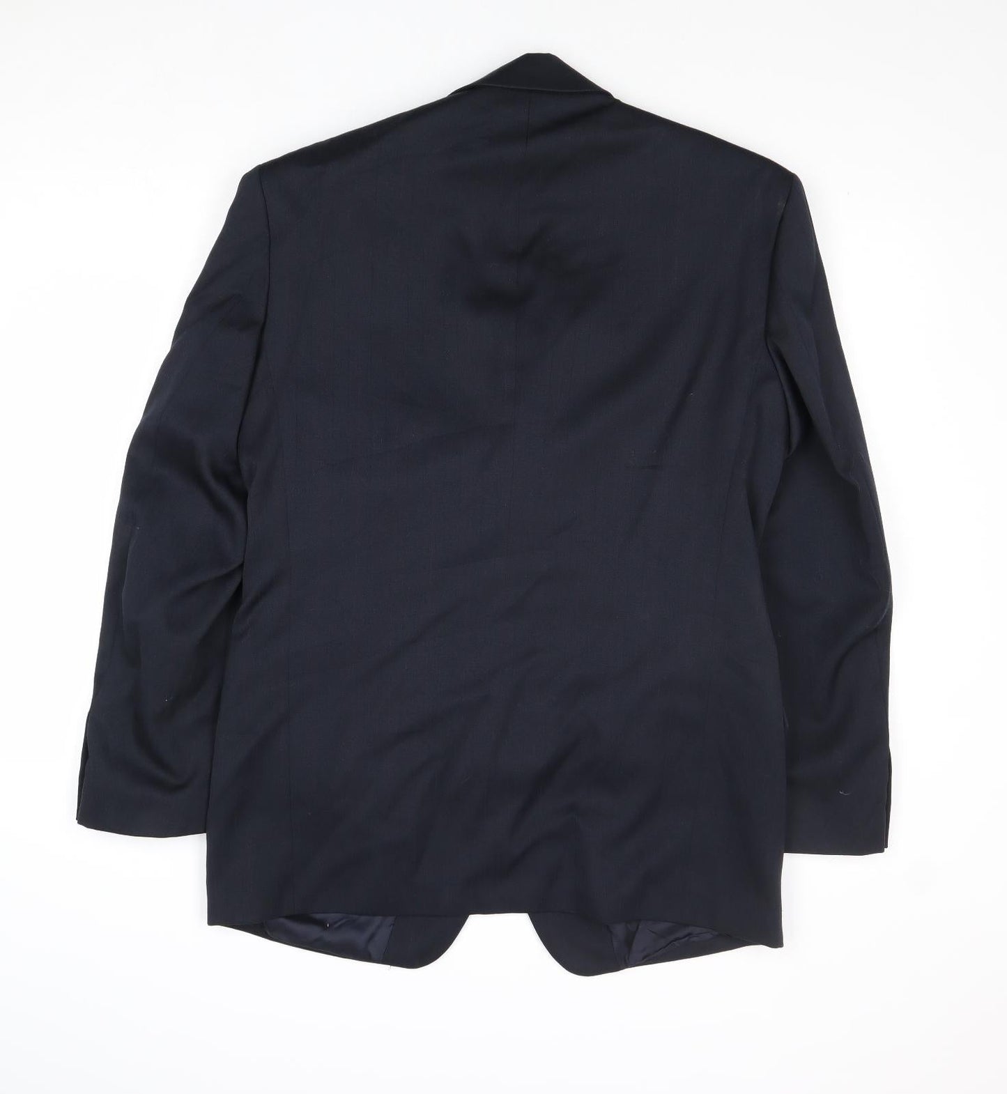 Horne Mens Blue Wool Jacket Suit Jacket Size 38 Regular