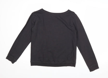 H&M Girls Black Cotton Pullover Sweatshirt Size 15 Years Pullover - Bronx