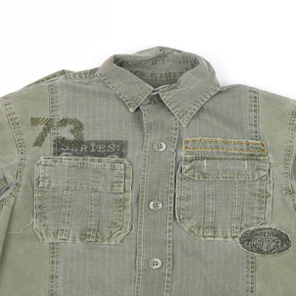 Marks & Spencer Boys Green Basic Jacket Jacket Size 5 Years Button