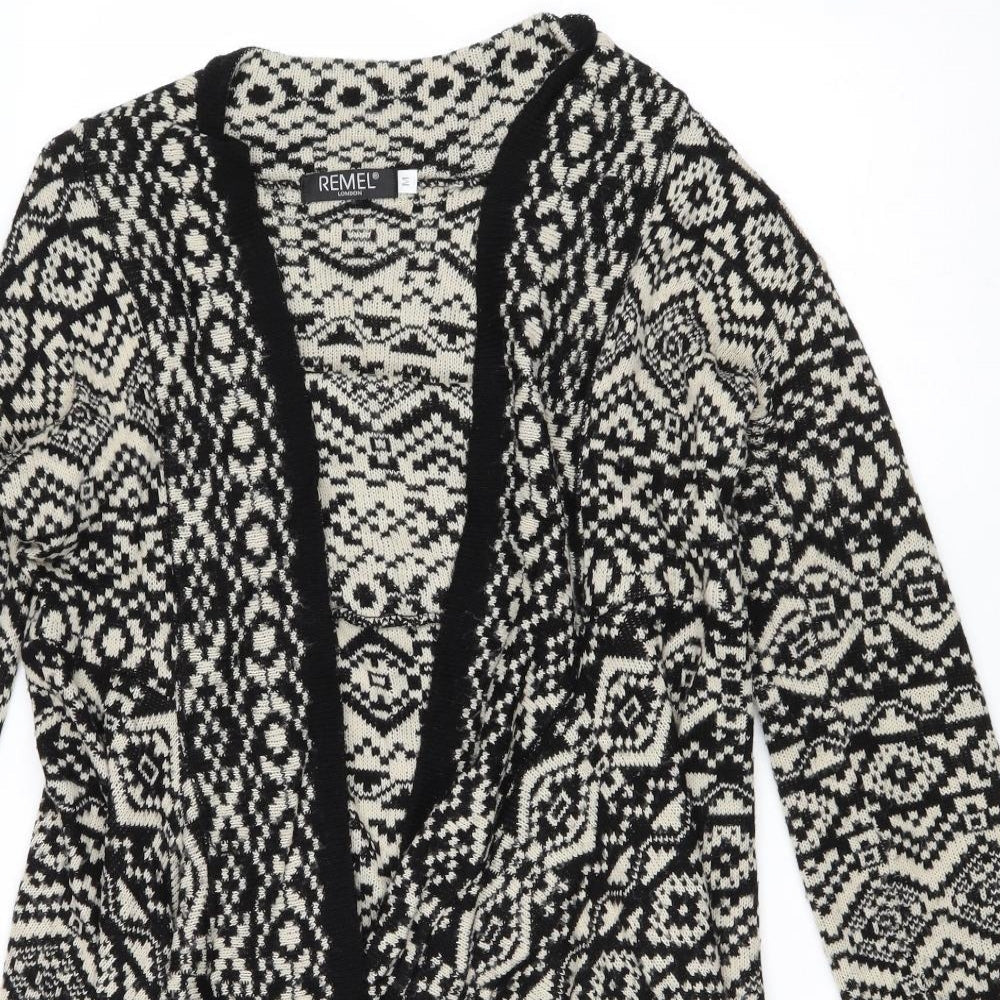 Womens UK Size M Remel London Black Cardigan Jumper