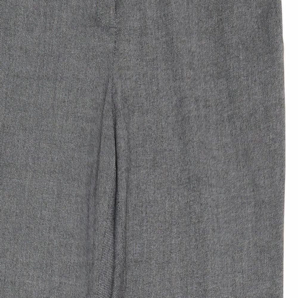 Womens UK Size 10 Warehouse Regular Fit Chino Grey Trousers