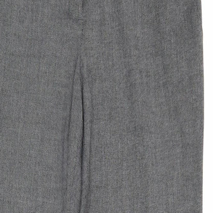 Womens UK Size 10 Warehouse Regular Fit Chino Grey Trousers