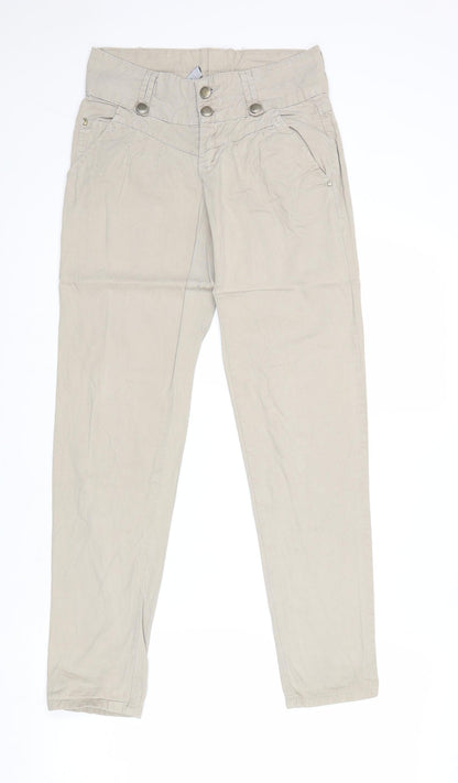 Womens UK Size 28 in TALLY WEiJL Regular Fit  Beige Trousers