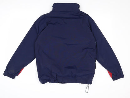 Samurai Boys Blue Colourblock Anorak Jacket Size L Zip