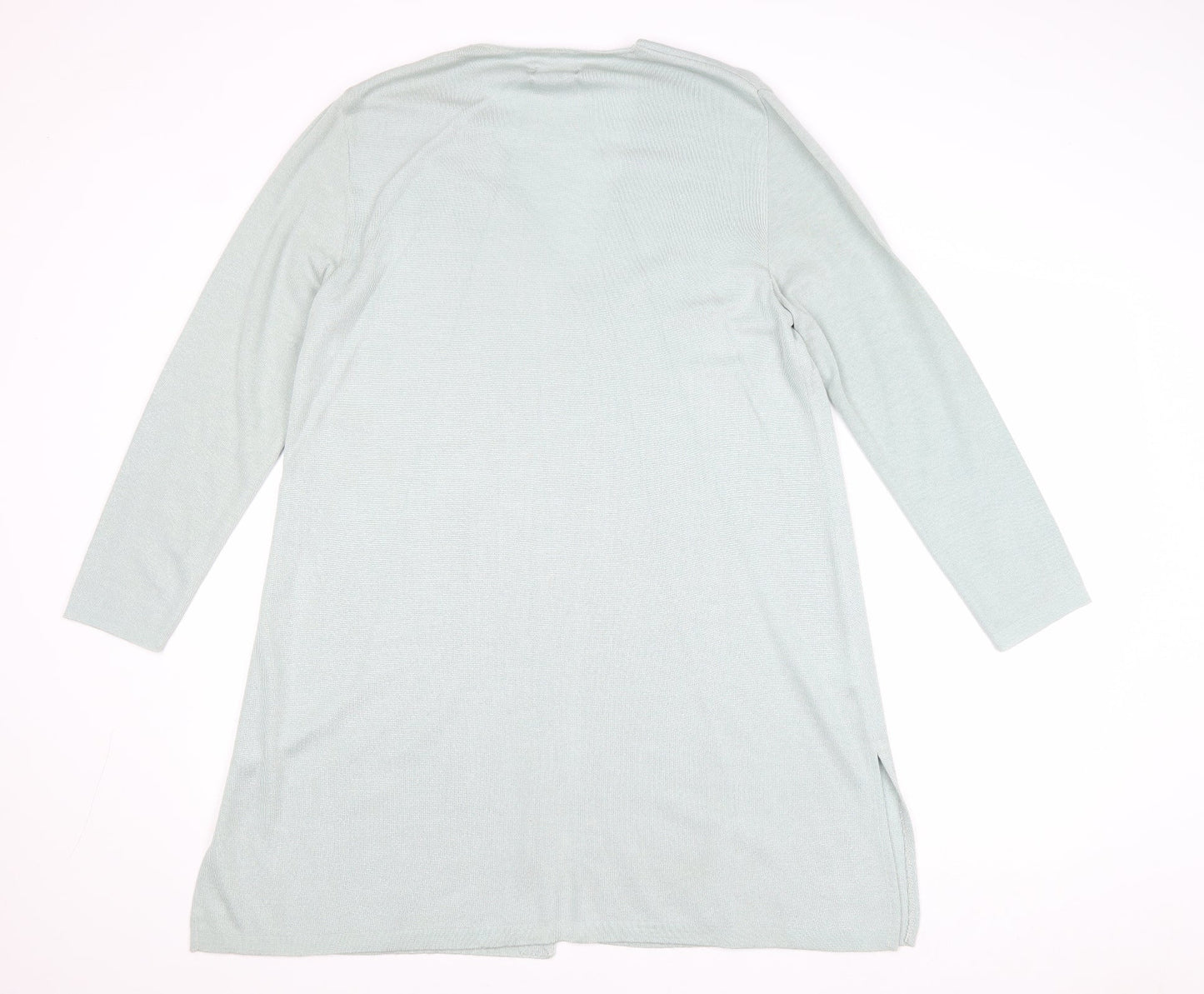 Antonia Nash Womens Blue V-Neck Acrylic Cardigan Jumper Size M