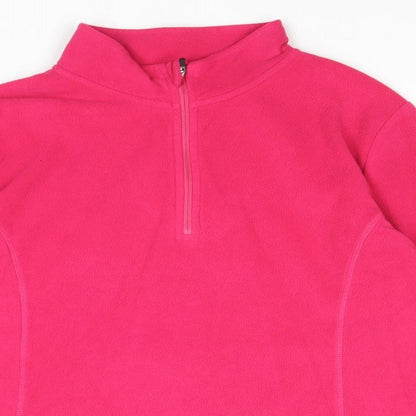 Crane Womens Pink Polyester Pullover Sweatshirt Size M Zip