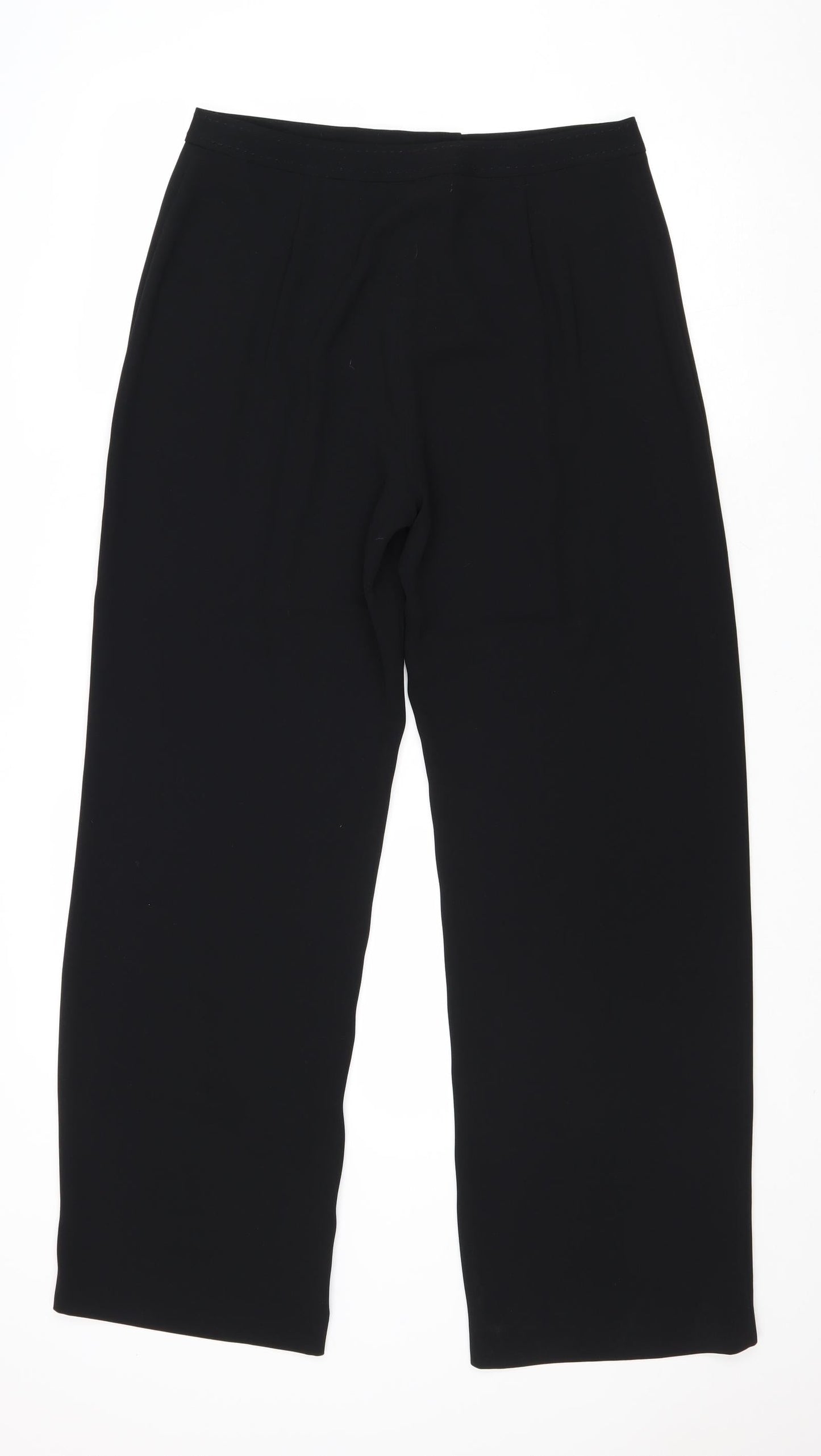 Womens UK Size 12 Debenhams Regular Fit Dress Pants Black Trousers