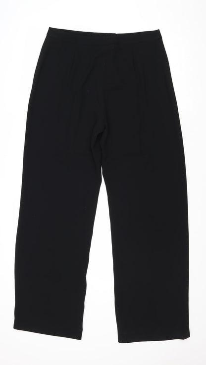 Womens UK Size 12 Debenhams Regular Fit Dress Pants Black Trousers