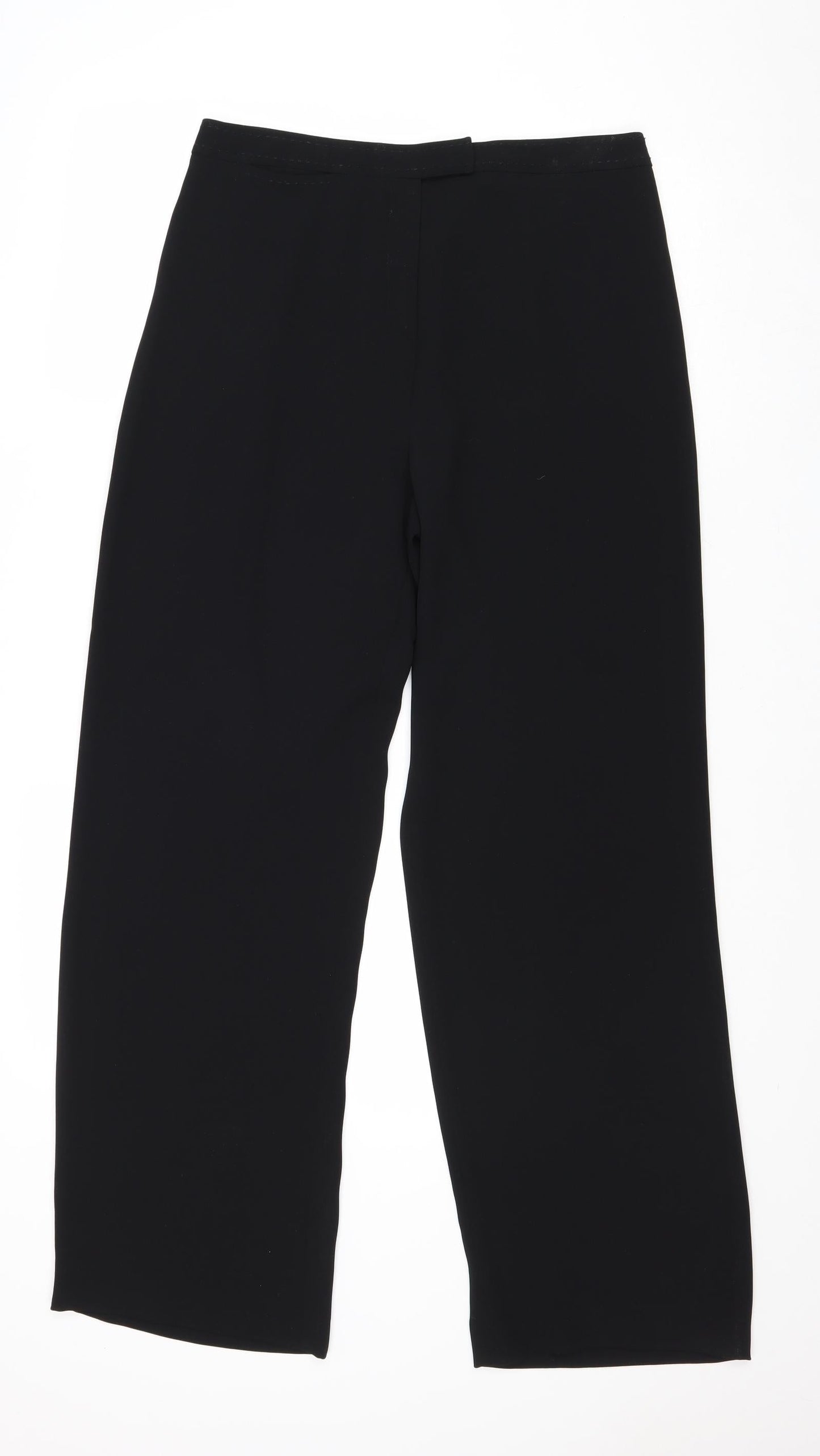 Womens UK Size 12 Debenhams Regular Fit Dress Pants Black Trousers
