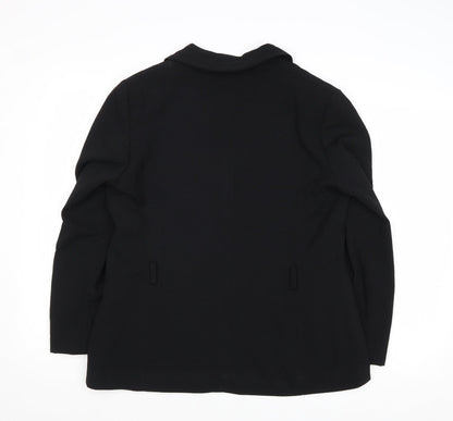 Klass Womens Black Polyester Jacket Blazer Size 14