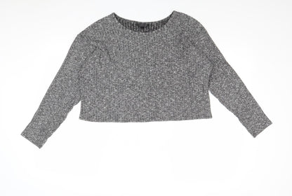 Womens UK Size 12 Topshop Grey Pullover Jumper