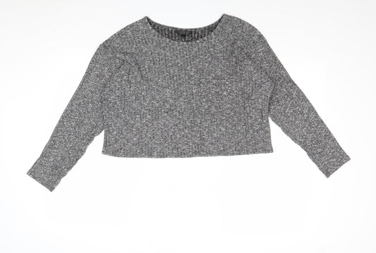 Womens UK Size 12 Topshop Grey Pullover Jumper