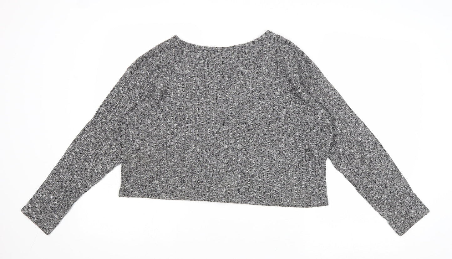 Womens UK Size 12 Topshop Grey Pullover Jumper