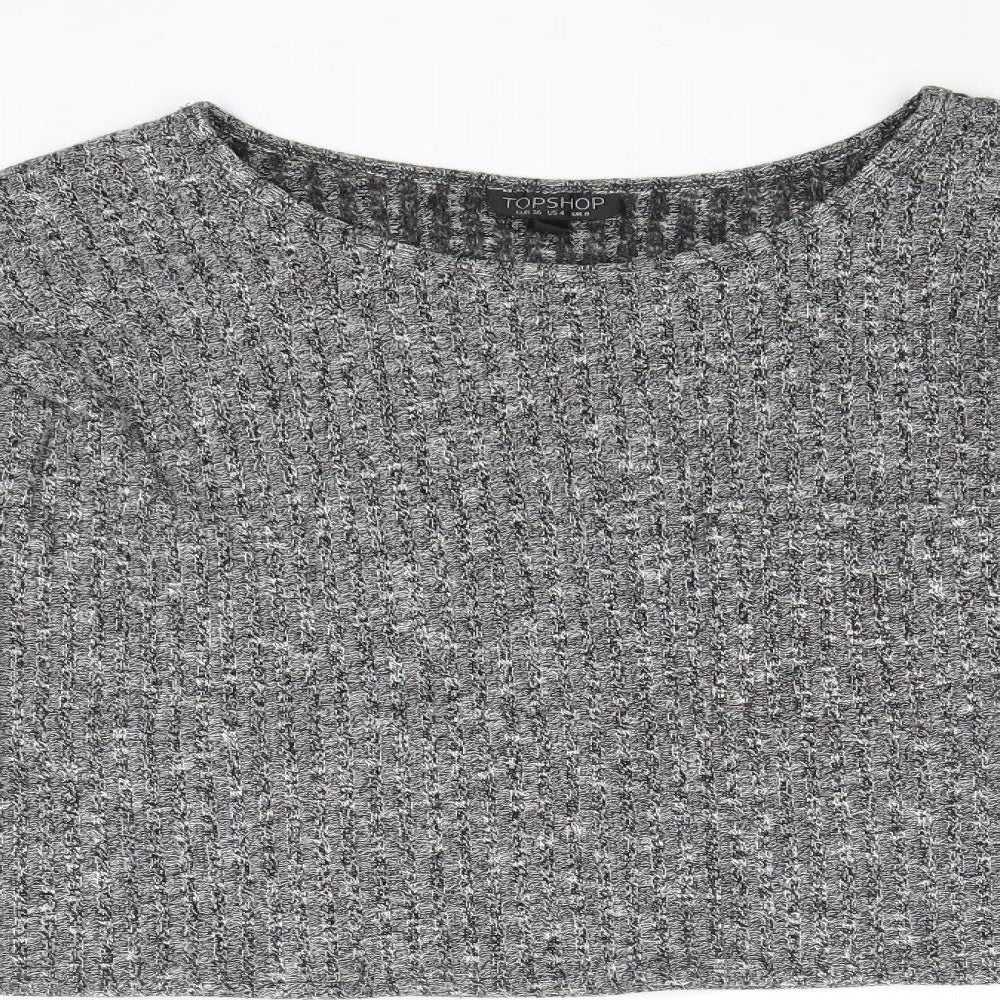 Womens UK Size 12 Topshop Grey Pullover Jumper