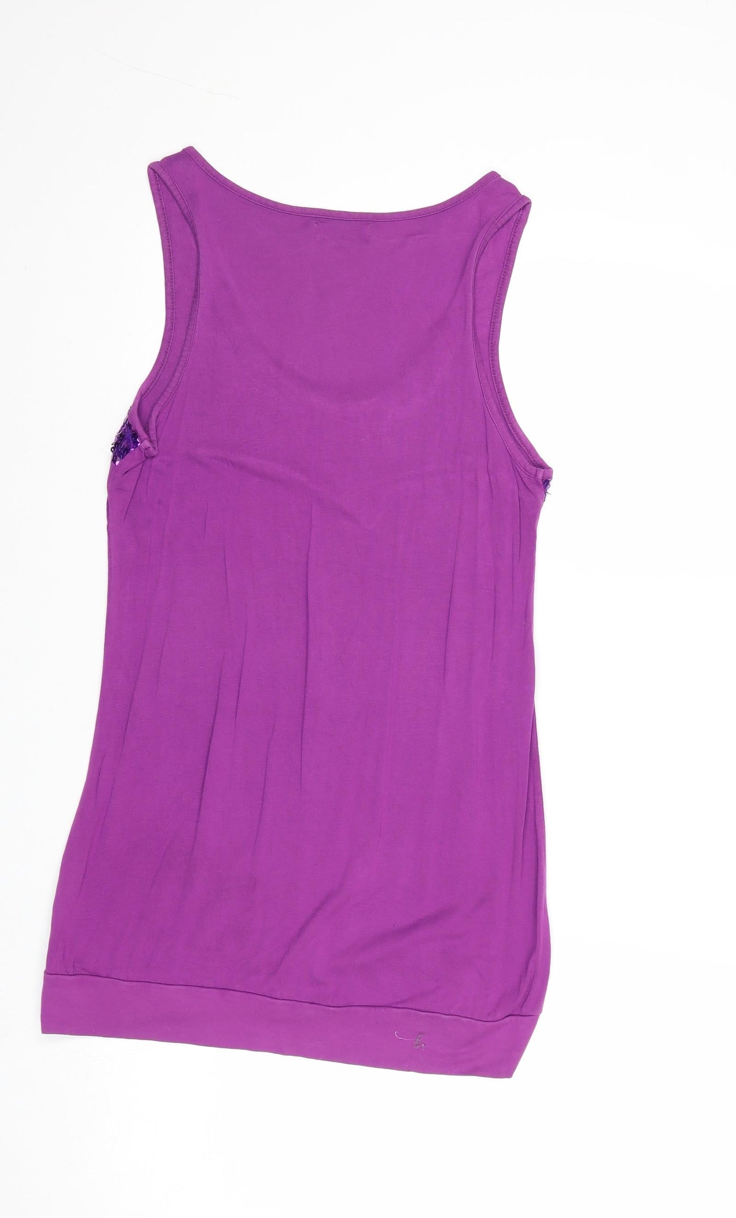 Womens UK Size L VILA Purple Basic Tank