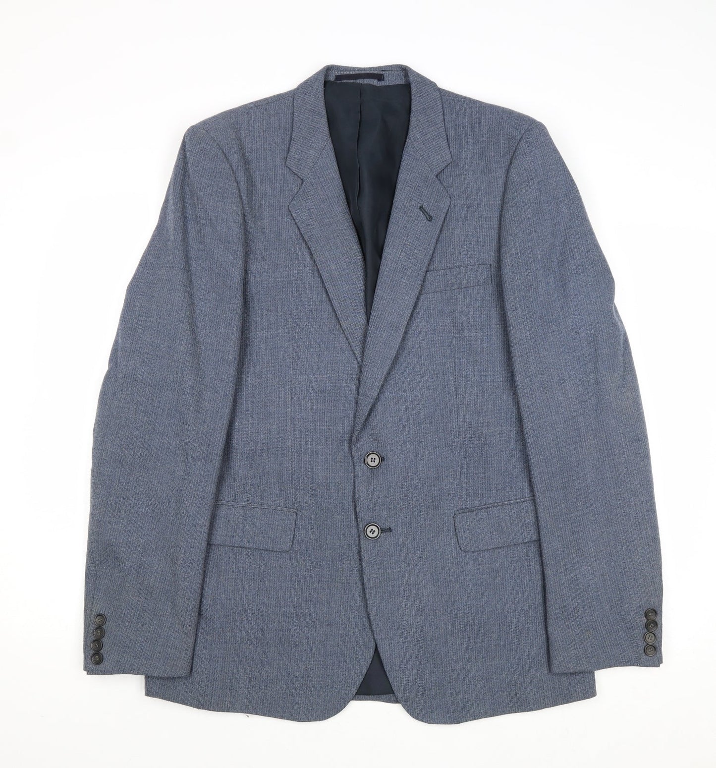 Peter Brown Mens Blue Wool Jacket Suit Jacket Size 36 Regular