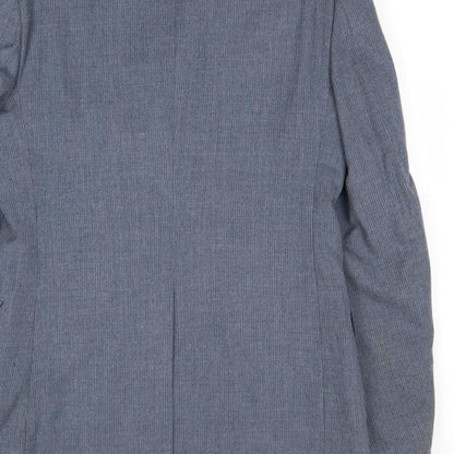 Peter Brown Mens Blue Wool Jacket Suit Jacket Size 36 Regular