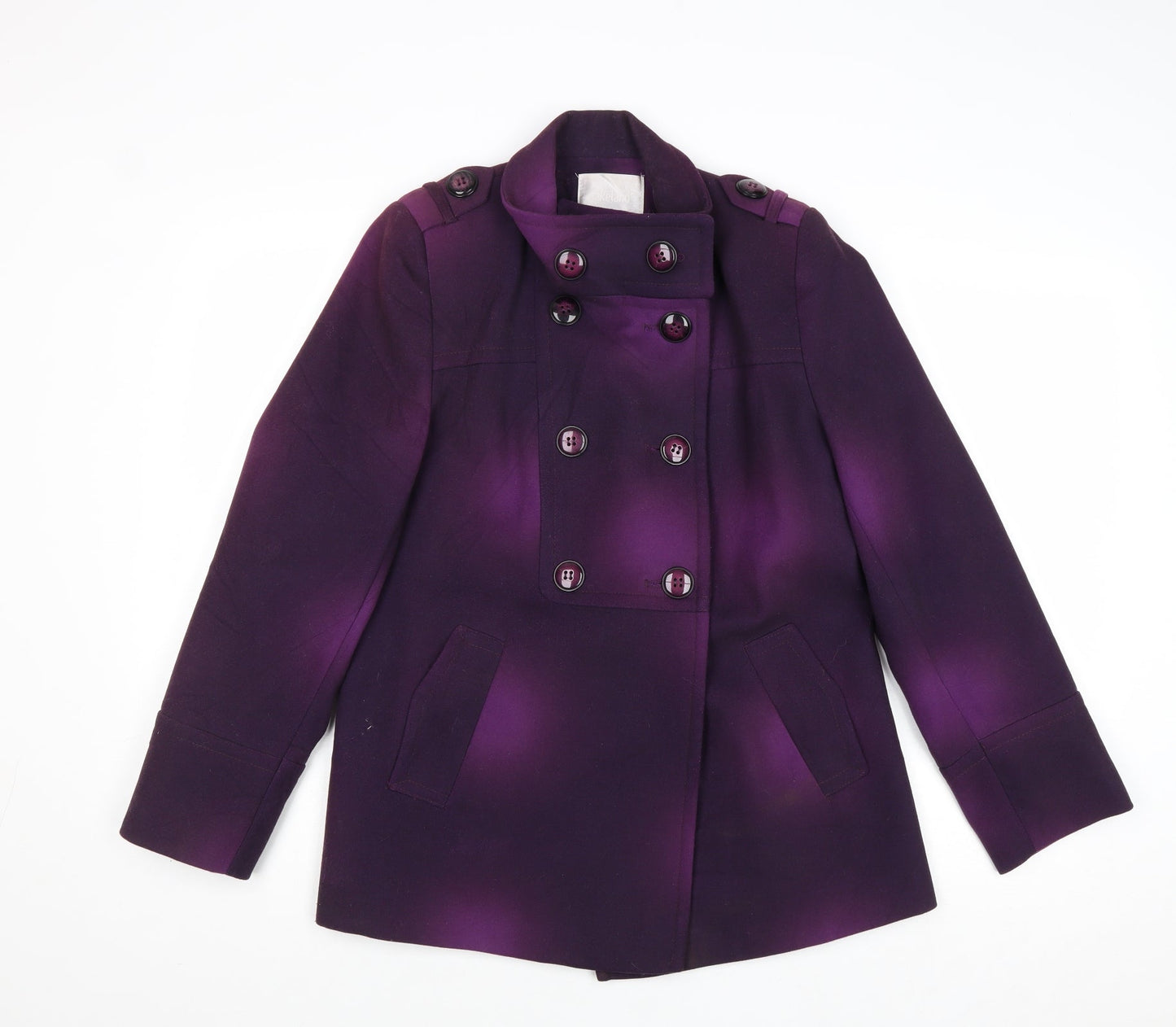 Lakeland Womens Purple Geometric Jacket Size 10 Button