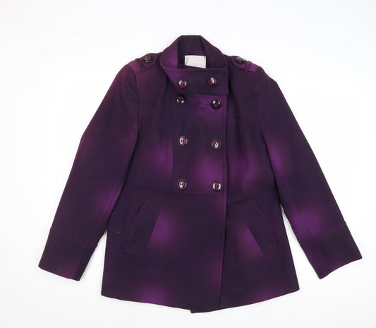 Lakeland Womens Purple Geometric Jacket Size 10 Button