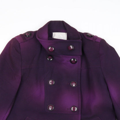 Lakeland Womens Purple Geometric Jacket Size 10 Button