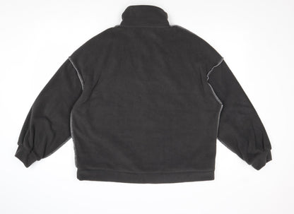 DAZY Womens Brown Polyester Pullover Sweatshirt Size S Zip