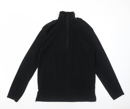 Churchill Womens Black Polyester Pullover Sweatshirt Size S Zip