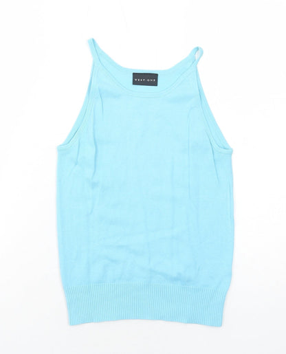 Womens UK Size 12 West One Blue Basic Tank