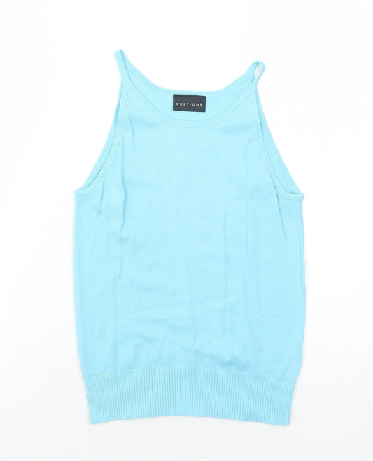 Womens UK Size 12 West One Blue Basic Tank