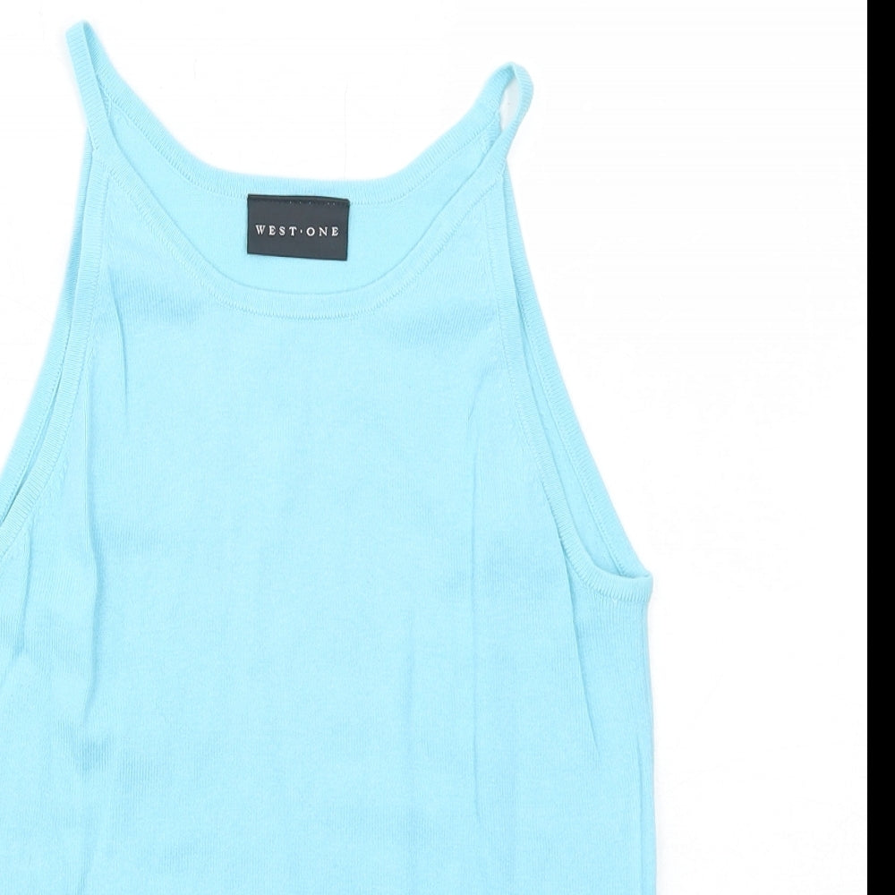 Womens UK Size 12 West One Blue Basic Tank