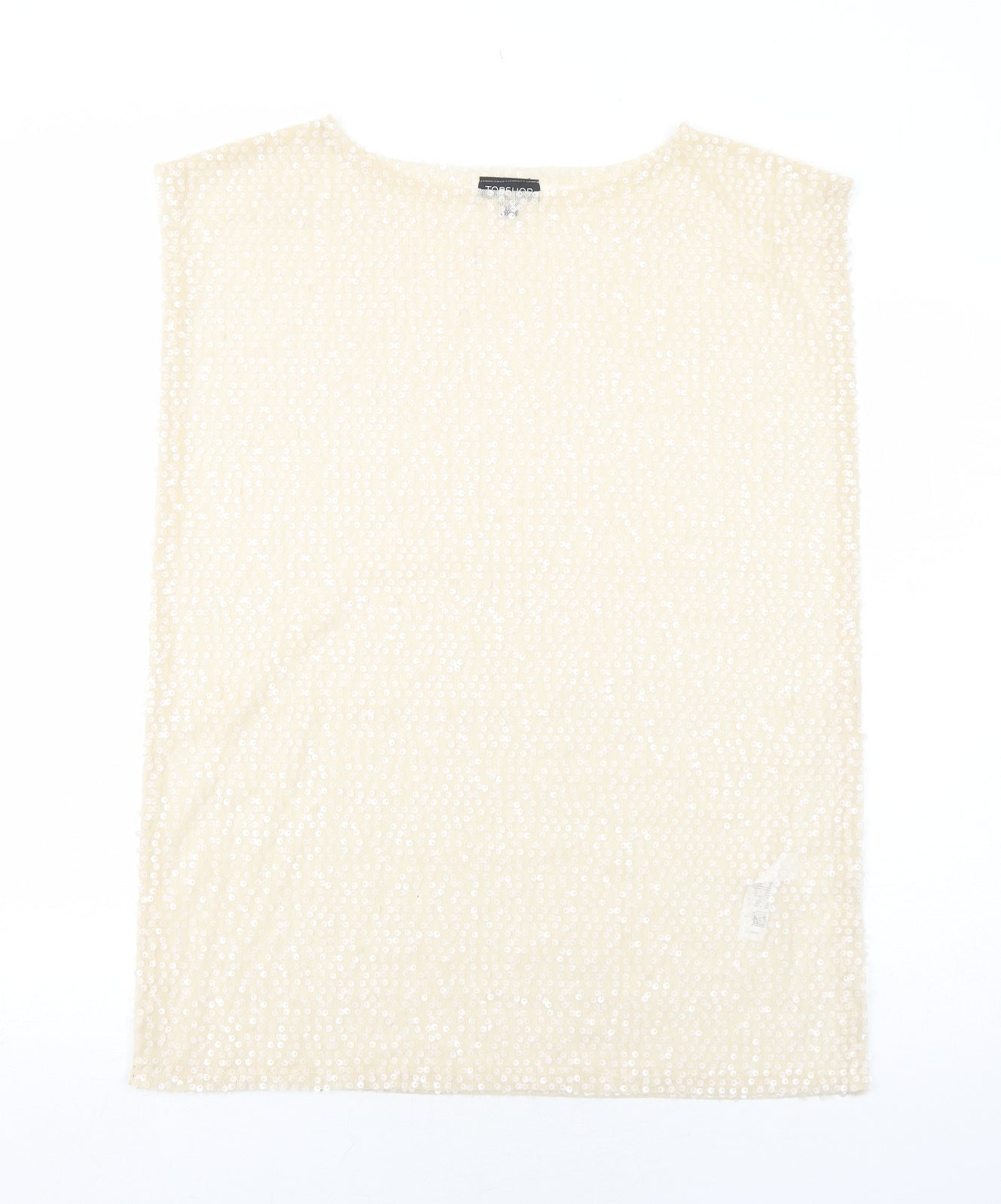 Womens UK Size 8 Topshop Ivory Basic Tank