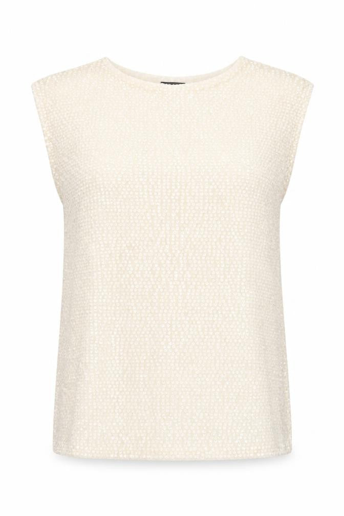 Womens UK Size 8 Topshop Ivory Basic Tank