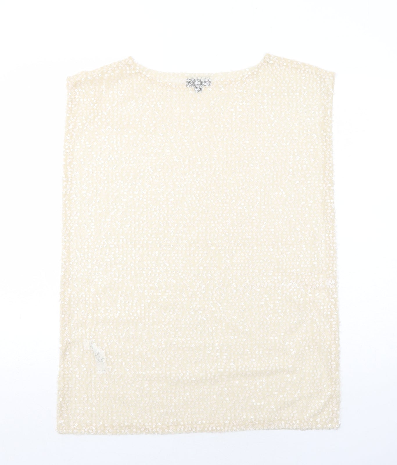 Womens UK Size 8 Topshop Ivory Basic Tank