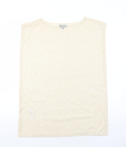 Womens UK Size 8 Topshop Ivory Basic Tank
