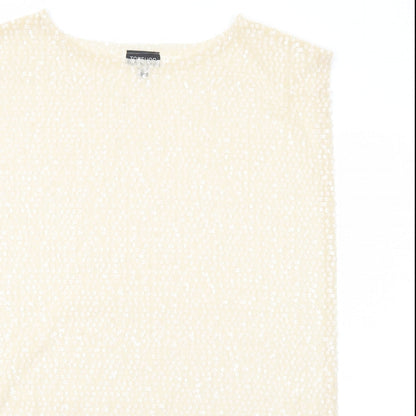 Womens UK Size 8 Topshop Ivory Basic Tank