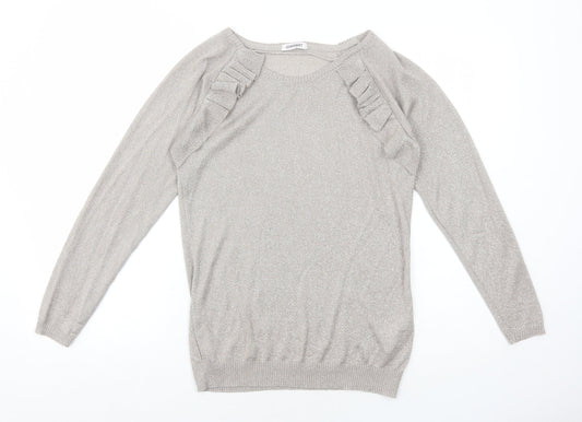 Damart Womens Beige Boat Neck Viscose Pullover Jumper Size 10