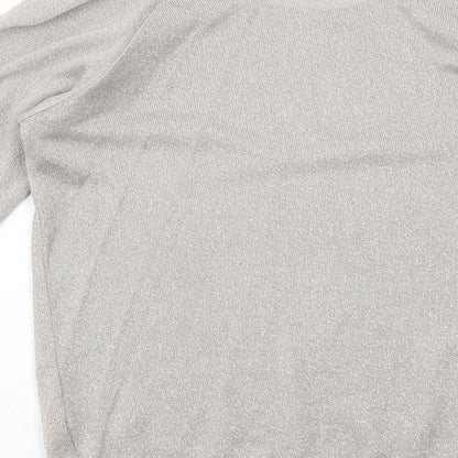 Damart Womens Beige Boat Neck Viscose Pullover Jumper Size 10