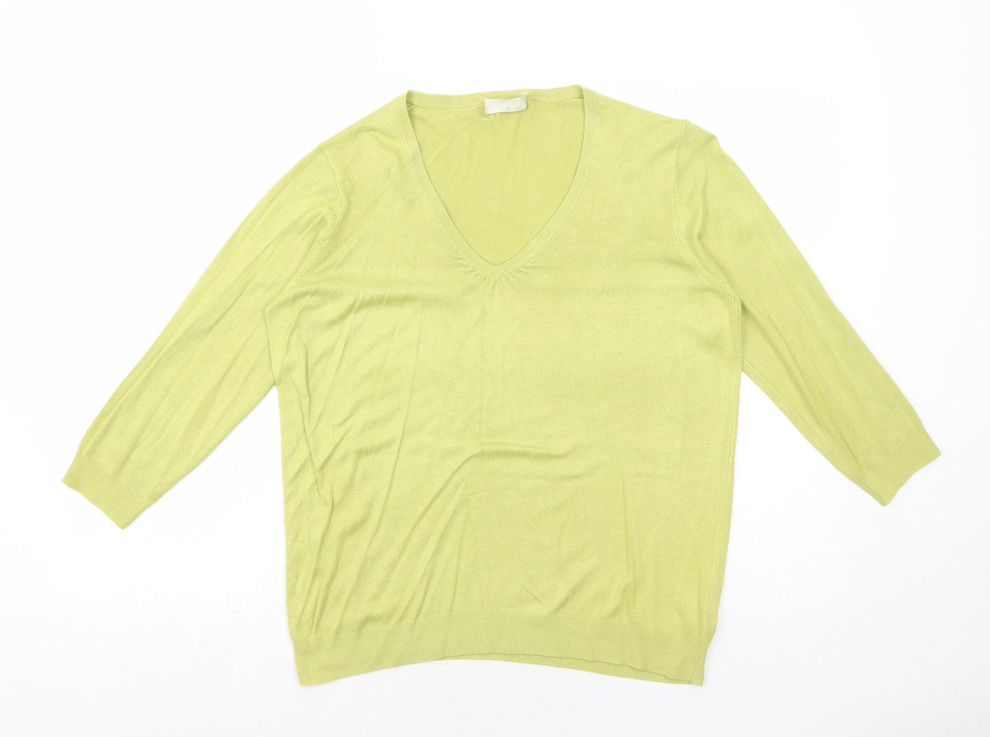 Womens UK Size 12 Marks and Spencer Green Pullover Jumper