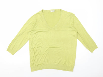 Womens UK Size 12 Marks and Spencer Green Pullover Jumper