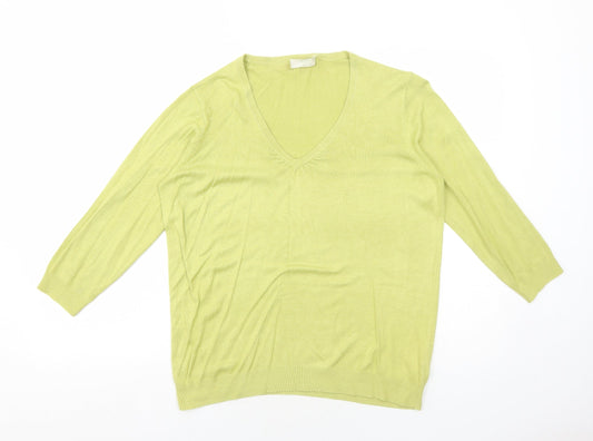 Womens UK Size 12 Marks and Spencer Green Pullover Jumper
