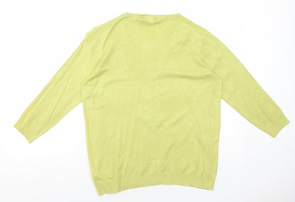 Womens UK Size 12 Marks and Spencer Green Pullover Jumper