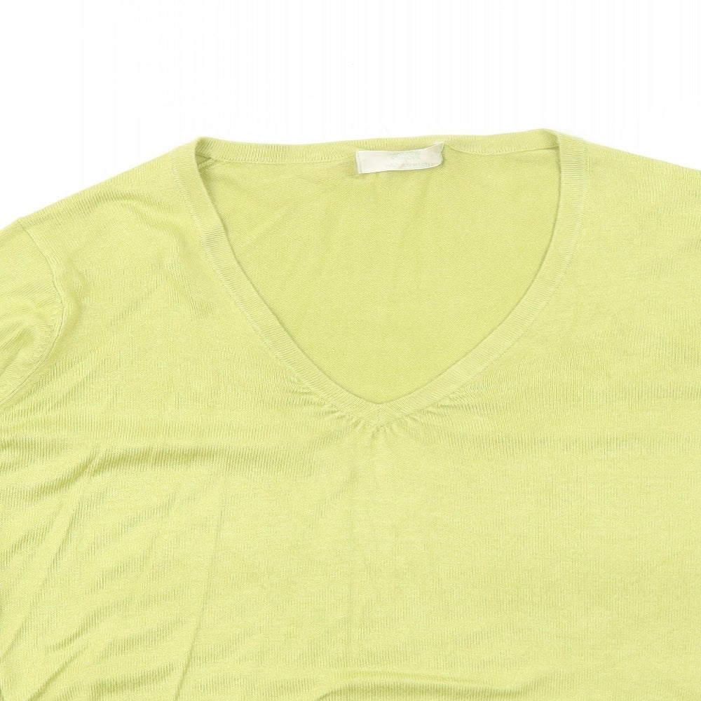 Womens UK Size 12 Marks and Spencer Green Pullover Jumper