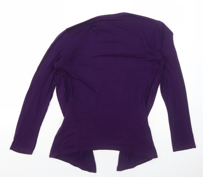 Womens UK Size M Oui Purple Basic Blouse