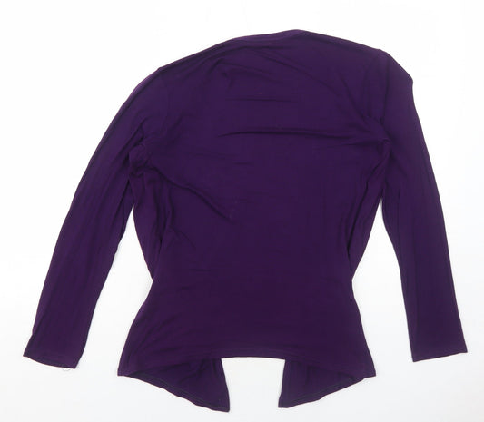 Womens UK Size M Oui Purple Basic Blouse