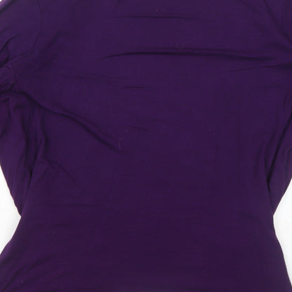 Womens UK Size M Oui Purple Basic Blouse